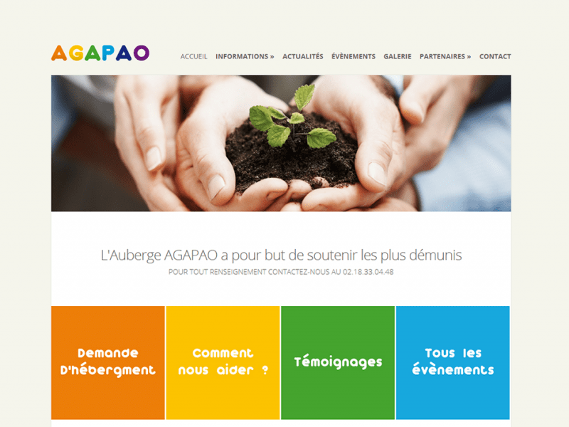 Site Internet - ASBL Agapao