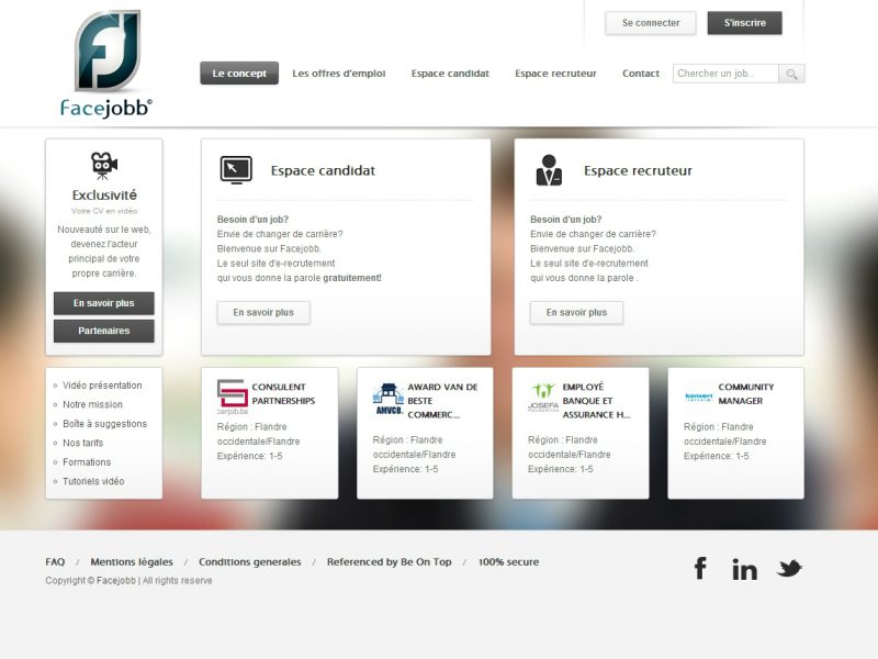 facejobb - refonte graphique